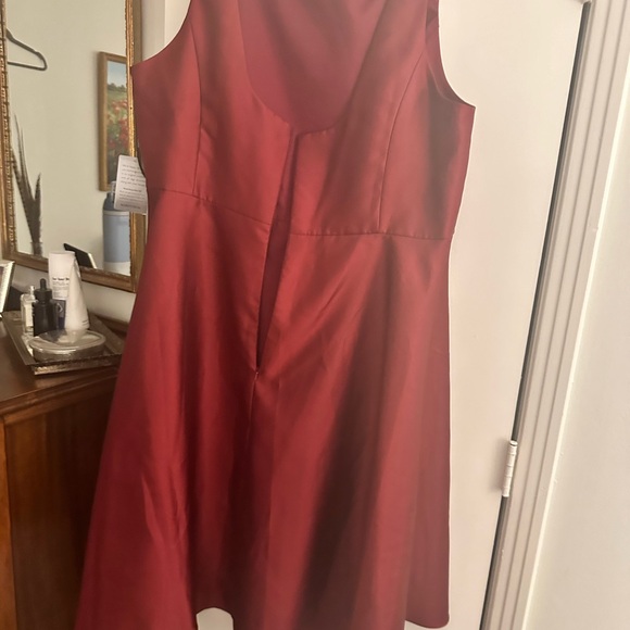 Alfred Sung High Low Bateau Neck Cocktail Dress - Burgundy NWT 22 - Picture 2 of 5